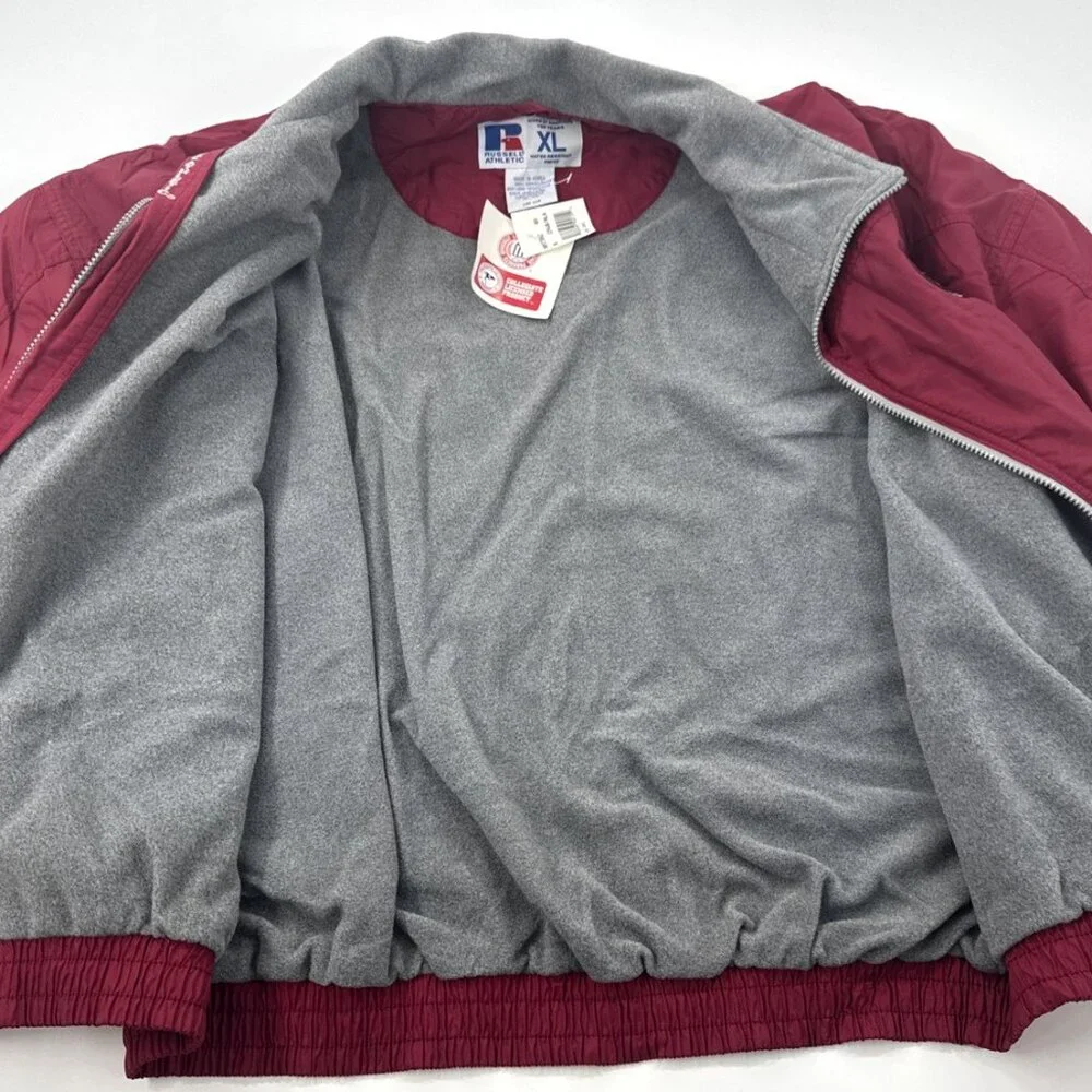 Alabama Crimson Tide Jacket Mens XL Fleece Lined Thick Full Zip Russell NEW